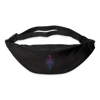 Lotus flower meditation relax yoga - Bum bag - black - Front