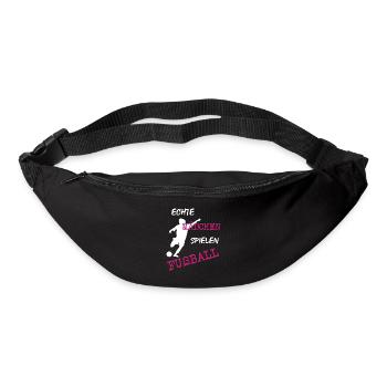 echter Mädchenfußball - Gürteltasche - Schwarz - Vorne