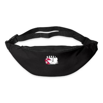 Népal Drapeau de Katmandou Asie - Sac banane - noir - Devant