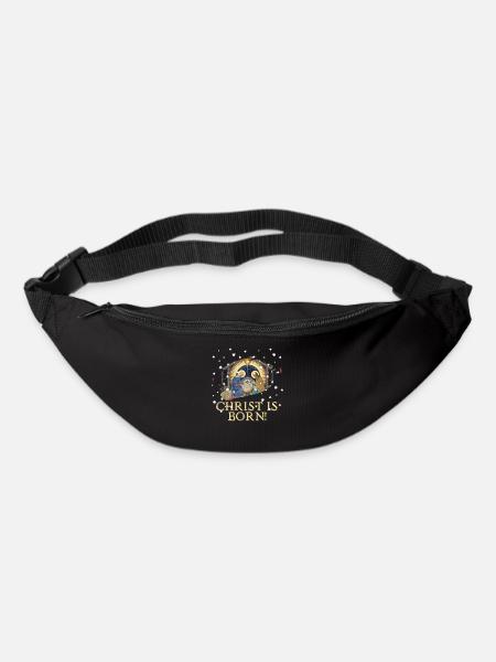 Weihnachtskrippe Christus ist geboren! - Gürteltasche - Schwarz