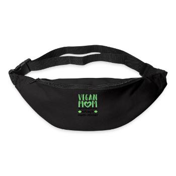 Maman végétalienne | Cadeau maman vegan vegan - Sac banane - noir - Devant