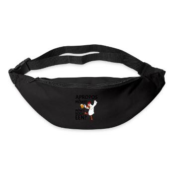 Apropos Möwe Möwie noch een Plattdeutsch Norden - Gürteltasche - Schwarz - Vorne
