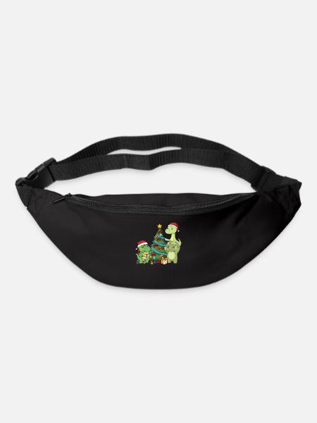 Dinosaurier Shirt Kinder Weihnachten Brachiosaurus - Gürteltasche - Schwarz