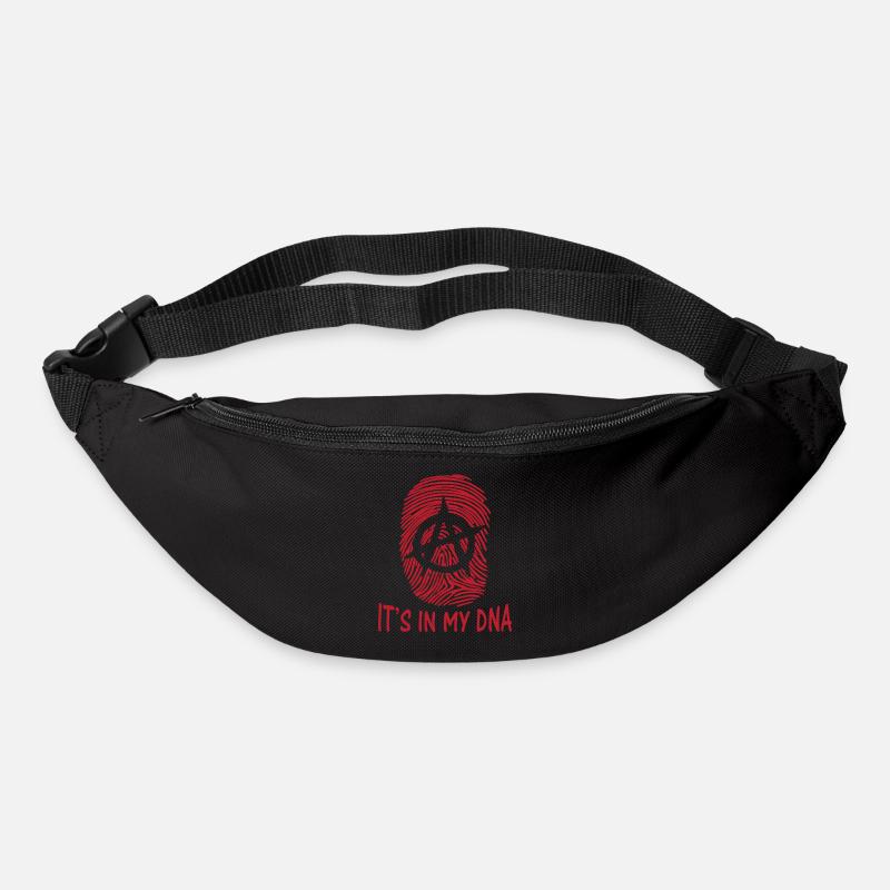 symbole de l'anarchie c'est dans mon empreinte digitale ADN Anarchie - Sac banane - noir