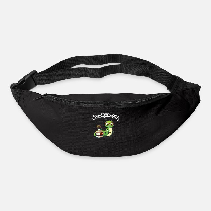Bücherwurm - Gürteltasche - Schwarz