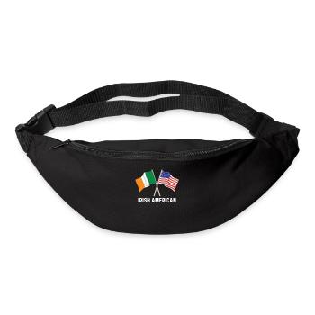 Irland USA Flaggen für Irish American - Gürteltasche - Schwarz - Vorne