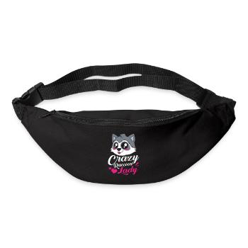 Raccoon mom girlfriend gift mom - Bum bag - black - Front