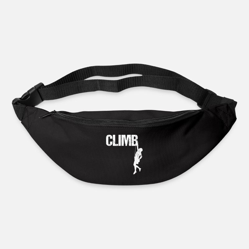Climb Klettern Climber Abseilen Bergsteigen Design - Gürteltasche - Schwarz