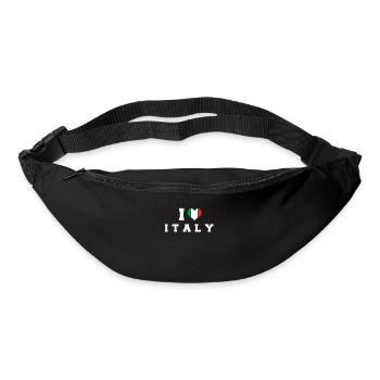 Italy Patriotic T Shirt I Love Italy Republic Hear - Bum bag - black - Front