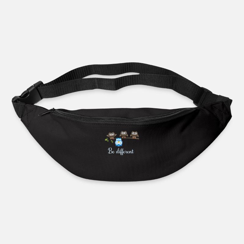 Be Different Owl - Sac banane - noir