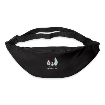 Trois french Hens Noël Chant de Noël - Sac banane - noir - Devant