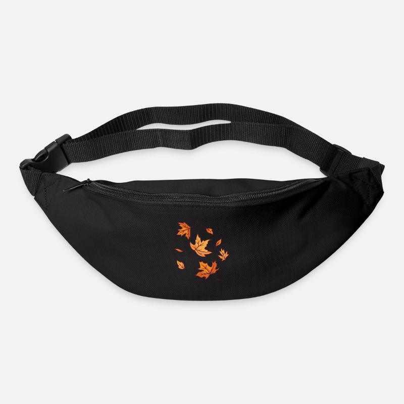 Feuilles d’automne - Sac banane - noir