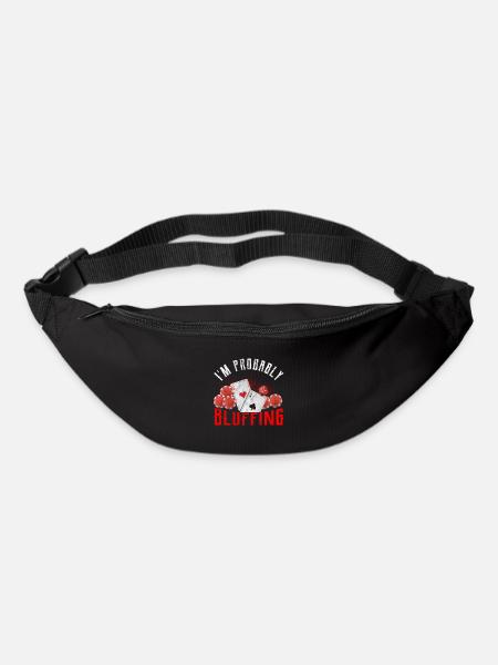 Poker Bluff Casino Royal Flush Full House Gambling - Gürteltasche - Schwarz