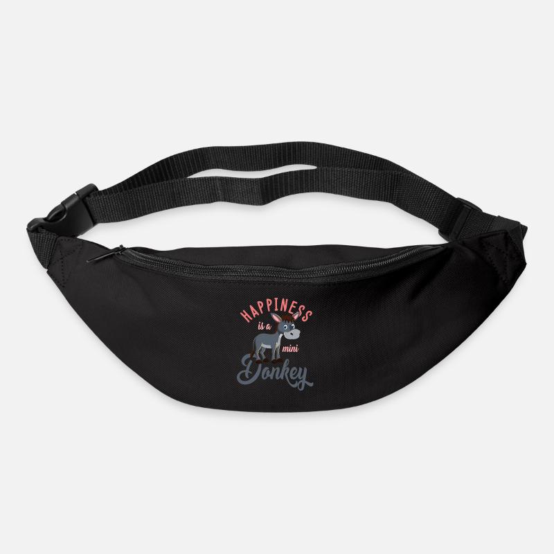 Esel, Esel böser Esel, schlauer Esel - Gürteltasche - Schwarz
