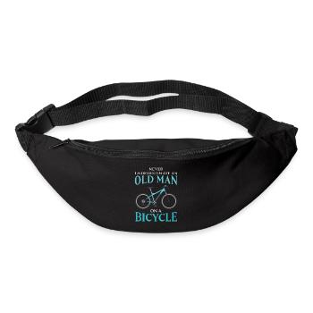Old Man Bicycle Funny Cycling Cycle Gift - Bum bag - black - Front