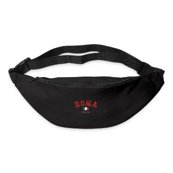 Roma Italia Vintage Style universitaire - Sac banane - noir - Devant