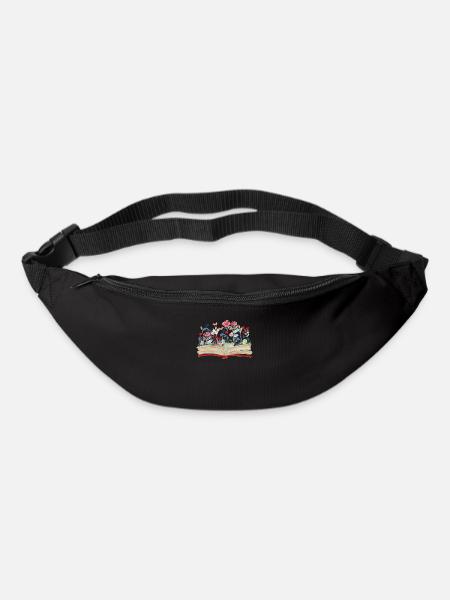 Bücherwurm Buch Lesen Leseratte - Gürteltasche - Schwarz