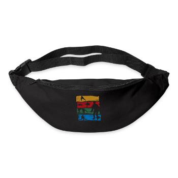 Vintage Retro Ice Hockey Team Team Fan Shirt - Bum bag - black - Front