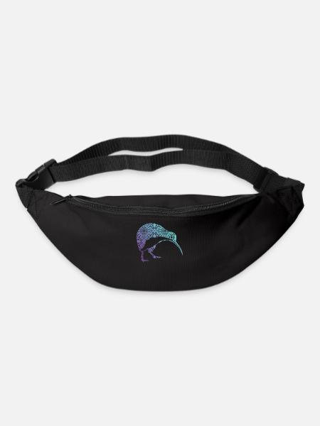 Maori Kiwi Tribal Aboriginal New Zealand Bird Art - Bum bag - black