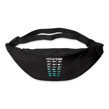 requin - Sac banane - noir - Devant
