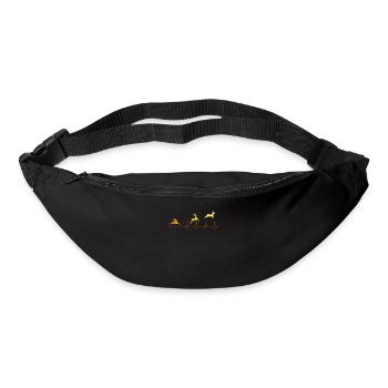 Chasseur de battement de coeur chasseur cerf cerf cadeau sauvage - Sac banane - noir - Devant