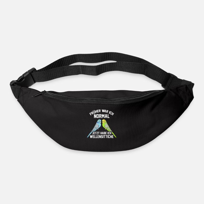 Wellensittich Vogel Wellensittichhalter Lustige Sp - Gürteltasche - Schwarz