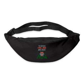 Lawn Mower Gardener Mowing Grass Gardening Gift - Bum bag - black - Front