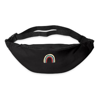 arc en ciel - Sac banane - noir - Devant