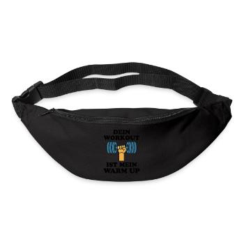 Workout Warm Up Fitness Lustiger Spruch Geschenk - Gürteltasche - Schwarz - Vorne