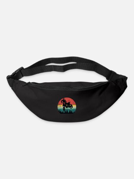 Vintage Motorcross Dirt Bike Geschenk - Gürteltasche - Schwarz