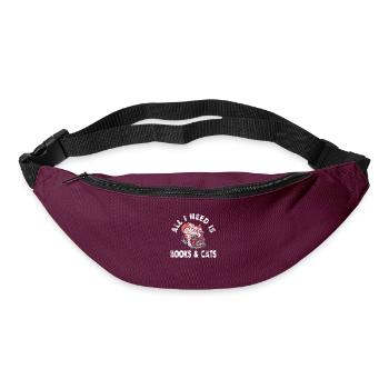 Read Nerd Books Cats Bookworm Bookaholic Ges - Bum bag - burgundy - Front