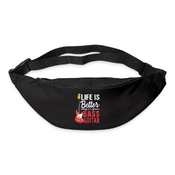 Bassgitarre E-Bass Leben - Gürteltasche - Schwarz - Vorne