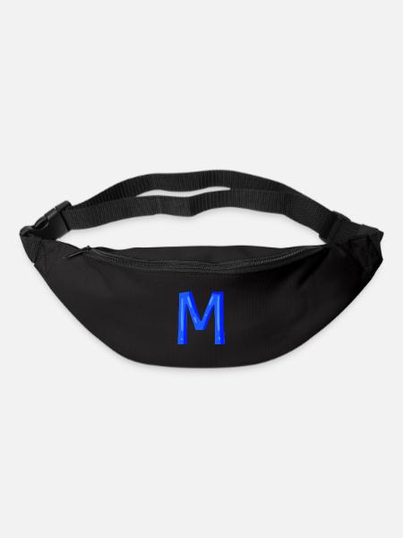 Anfangsbuchstabe M - Gürteltasche - Schwarz
