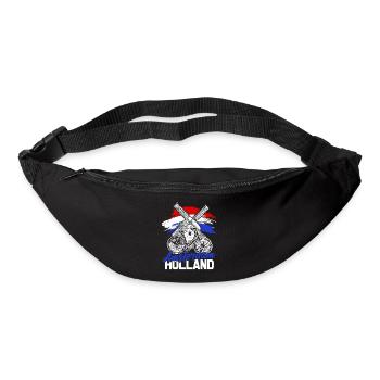 Netherlands Tshirt Holland Amsterdam Gift Flag - Bum bag - black - Front