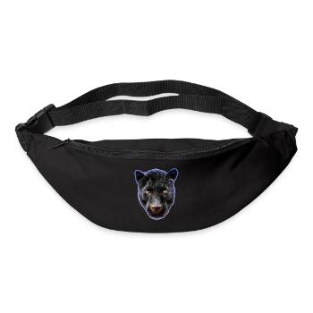 T-shirt portrait de la Panthère Aurore - Sac banane - noir - Devant