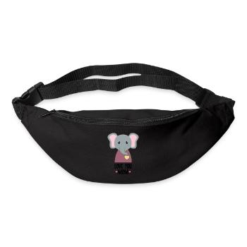 Hab dich lieb Mama - Elefant - Gürteltasche - Schwarz - Vorne