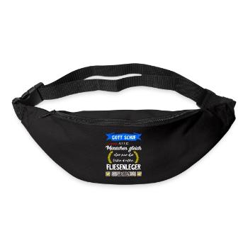 Fliesenleger Fliesen Legen Bodenleger Geschenke - Gürteltasche - Schwarz - Vorne