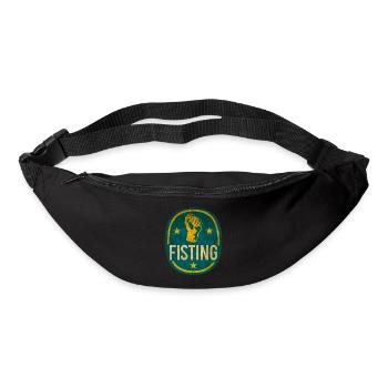 fisting logo t-shirt design XXX sex porn gift idea - Sac banane - noir - Devant