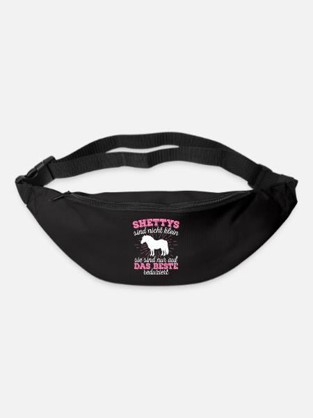 Shetty Shetland Pony Pferd Reiterin Damen Mädchen - Gürteltasche - Schwarz