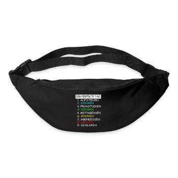 Der perfekte Tag Zocken Gamer Gaming - Gürteltasche - Schwarz - Vorne