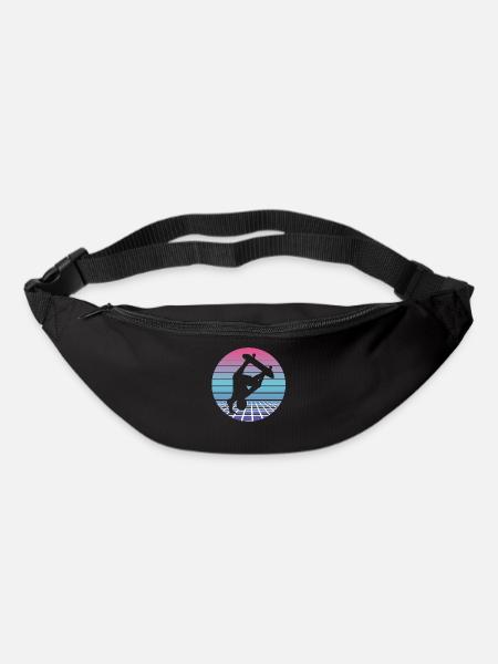 Skateboarder Skater Skate Retro Vintage Geschenk - Gürteltasche - Schwarz
