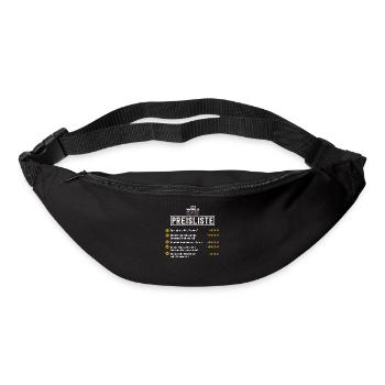 Fotograf Preisliste Lustiges Geschenk - Gürteltasche - Schwarz - Vorne
