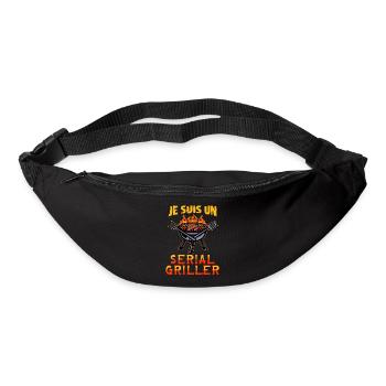 Serial Griller - Humour Barbecue - Sac banane - noir - Devant