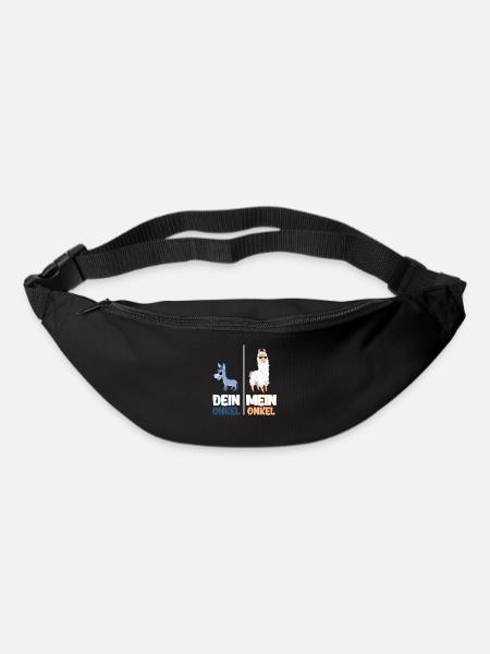 Mein Onkel Dein Onkel Lustiges Lama Geschenk - Gürteltasche - Schwarz