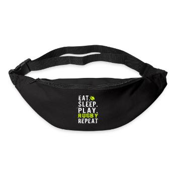 Eat sleep Rugby - Sac banane - noir - Devant