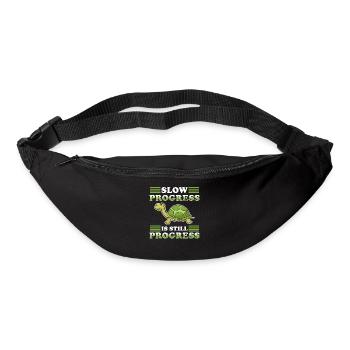 Tortue lentement, le sort amusant - Sac banane - noir - Devant