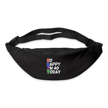 very happy 40 years old - Bum bag - black - Front