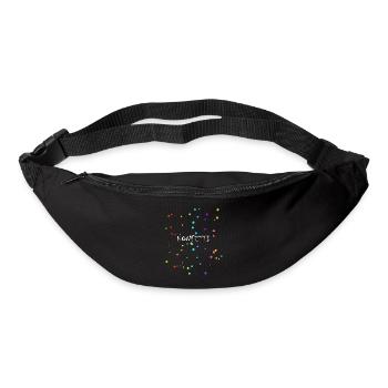 Konfetti Fasching Fasnet Narren Umzug Kostüme - Gürteltasche - Schwarz - Vorne