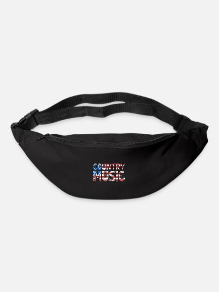 Country Music Retro Vintage Guitar - Bum bag - black