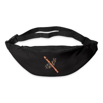 Flûte Flûte à bec Partitions Flûte Vintage - Sac banane - noir - Devant